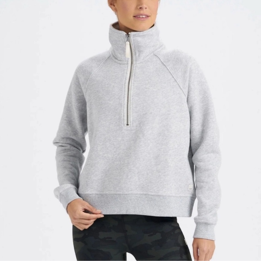 Vuori cream Half-Zip Funnel Neck Sweatshirt